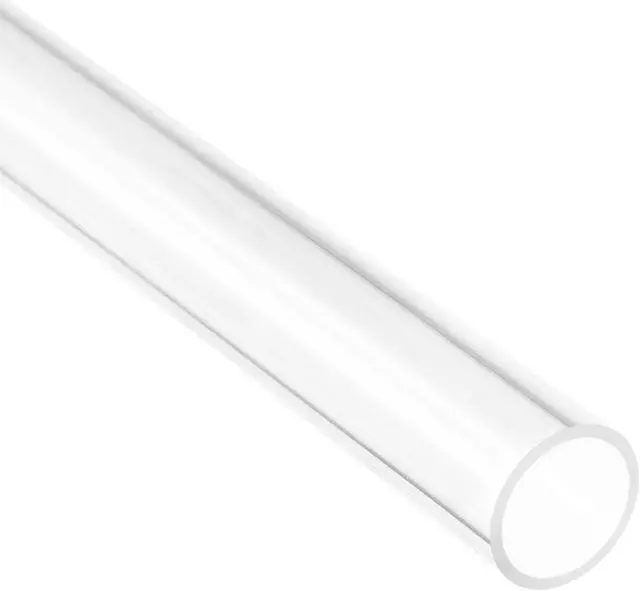 Alt view image 4 of 5 - 2pcs Clear Rigid Acrylic Pipe 13mm ID x 15mm OD x 0.5m, 1mm Wall Round Tube