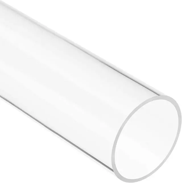 Alt view image 4 of 5 - Clear Rigid Acrylic Pipe 41mm(1 5/8") ID x 45mm OD x 305mm(12") Round Tube Tubing