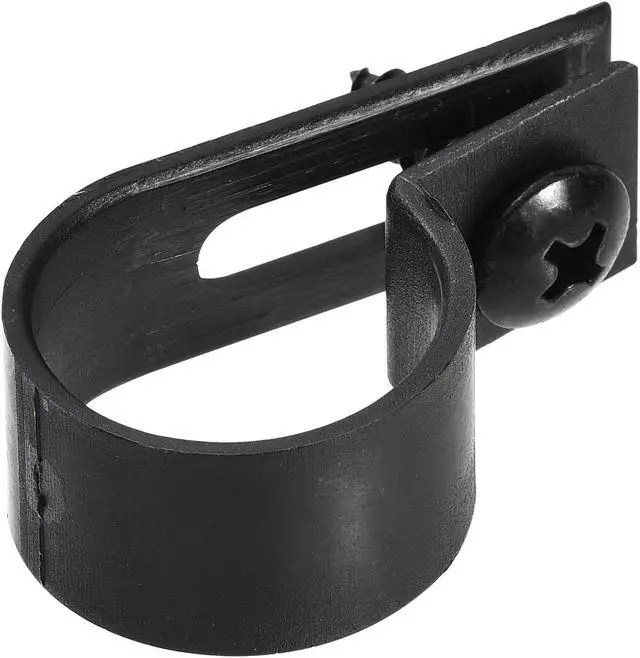 Alt view image 4 of 5 - 19mm Nylon R Type Cable Clip Wire Clamp with Screws Black 50pcs