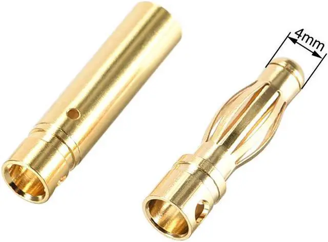 Alt view image 3 of 3 - 4mm Male and Female Banana Speaker Plug Cable Connectors Gold Tone Jack Connector 5 Pairs