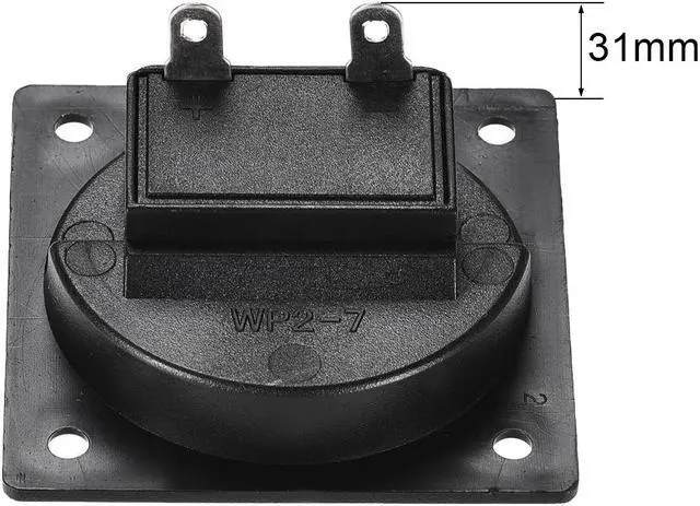 Alt view image 3 of 4 - 2 Ways Spring Speaker Terminal Clip Push Release Connector Audio Cable Terminals Strip Block Black Red WP2-7 2Pcs