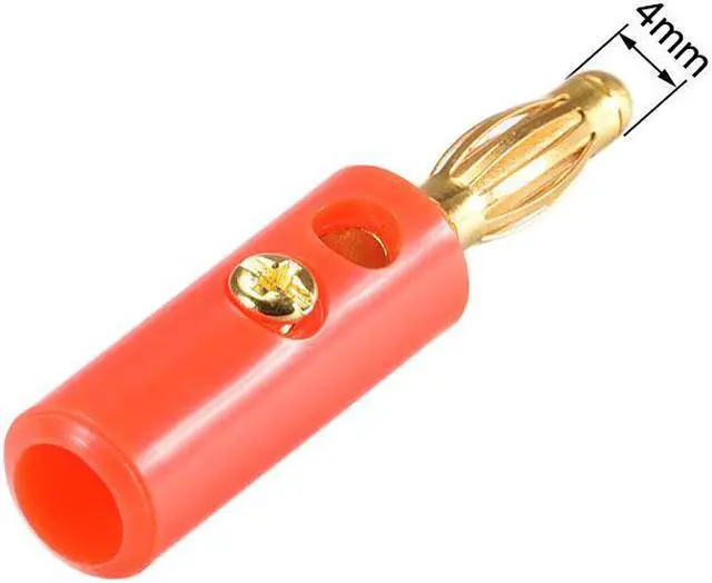 Alt view image 3 of 3 - 4mm Banana plugs Speaker Wire Cable Screw Plugs Connectors 2 Colors 10pcs 10A Jack Connector