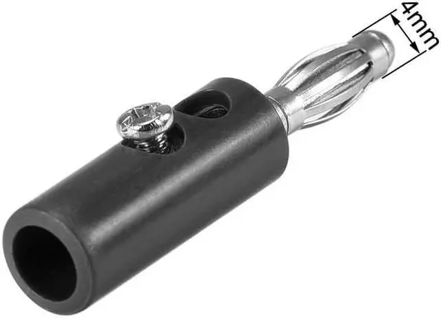 Alt view image 3 of 3 - 4mm Banana plugs Speaker Wire Cable Screw Plugs Connectors  Black 10pcs Jack Connector