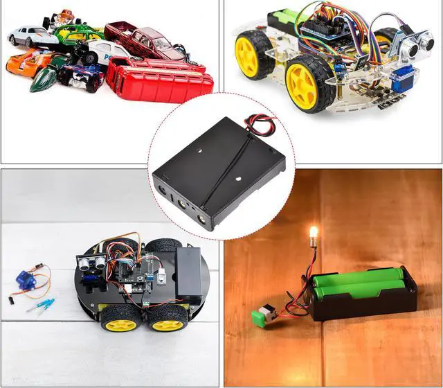 Alt view image 6 of 6 - Battery Case Storage Box 3 Slots x 3.7V 2-Wire Lead for 3 x 18650 Battery 6 Pcs