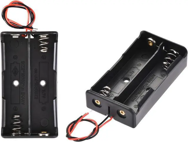 Alt view image 5 of 6 - Battery Case Storage Box 2 Slots x 3.7V 2-Wire Lead for 2 x 18650 Battery 10 Pcs
