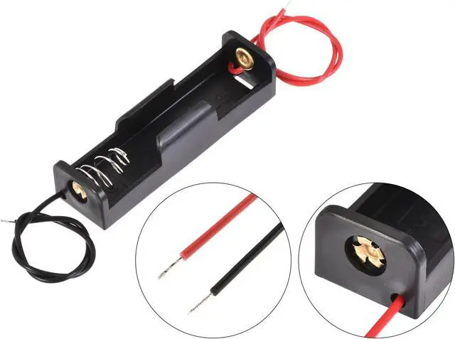 Alt view image 4 of 6 - Battery Case Storage Box 1 Slot x 1.5V 2-Wire Lead for 1 x AA Battery 10 Pcs