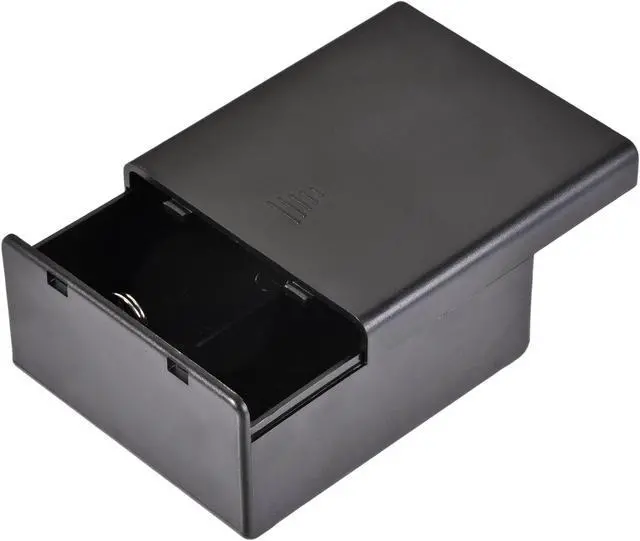 Alt view image 5 of 6 - Battery Case Storage Box 2 Slots x 1.5V 2-Wire Lead ON/OFF Switch for 2 x D Battery with Cover 4 Pcs