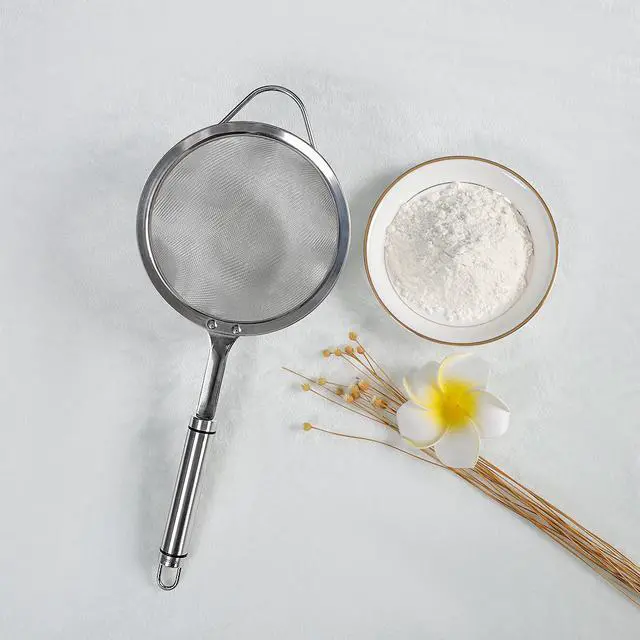Alt view image 7 of 7 - Stainless Steel Fine Mesh Strainer Colander Flour Sifters with Handle 4"