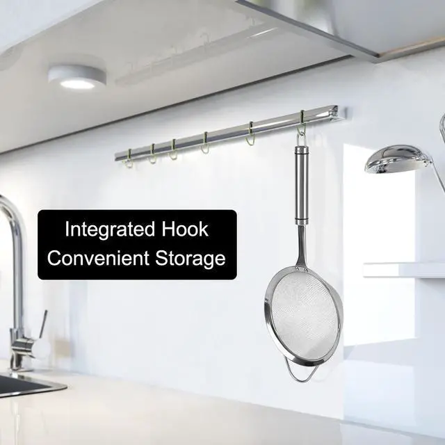 Alt view image 6 of 7 - Stainless Steel Fine Mesh Strainer Colander Flour Sifters with Handle 4"