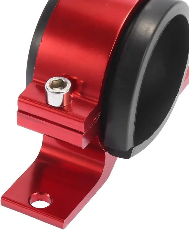 Alt view image 6 of 6 - 43mm Inner Diameter Car Fuel Pump Clamp Mounting Bracket Aluminum Alloy Red