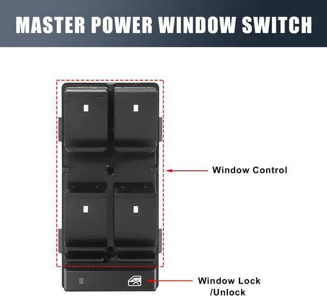 Alt view image 3 of 7 - 20945224 Car Power Window Switch for GMC Acadia 2007 2008 2009 2010 2011 2012 2013 2014 2015 2016