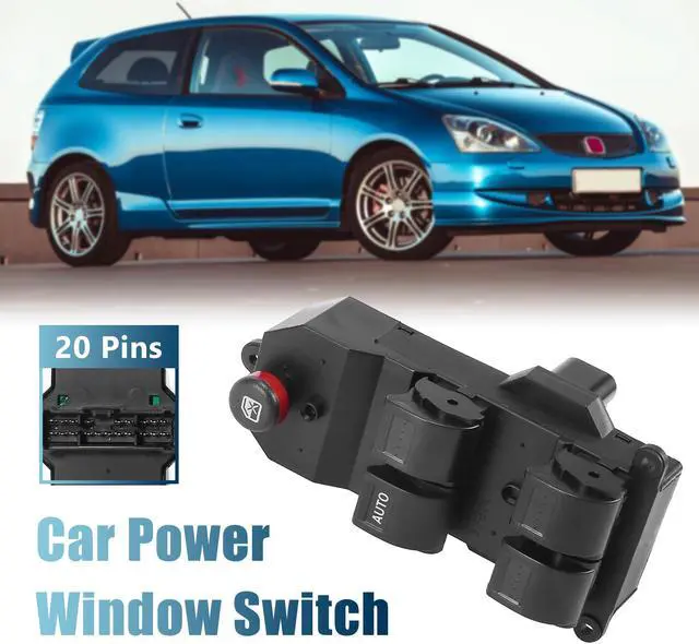 Alt view image 6 of 7 - 35750-S5A-A02ZA 35750-SAA-G12 Car Power Window Switch for Honda Civic 2001-2005 for Honda CR-V 2002-2006