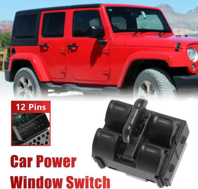 Alt view image 6 of 7 - 68156217AB Car Power Window Switch for Jeep Wrangler 4 Door Dash Mounted 2011-2016