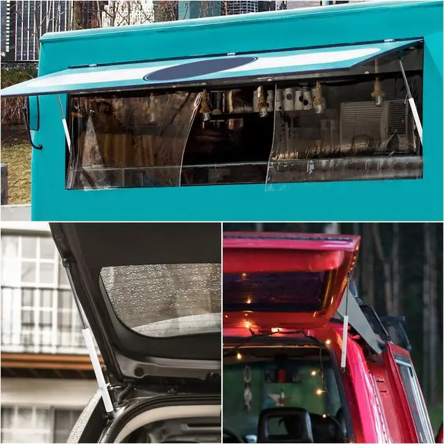 Alt view image 3 of 7 - 2pcs 20inch 120Lb White Universal Gas Spring Shock Lift Supports Gas Struts for RV Car Boat