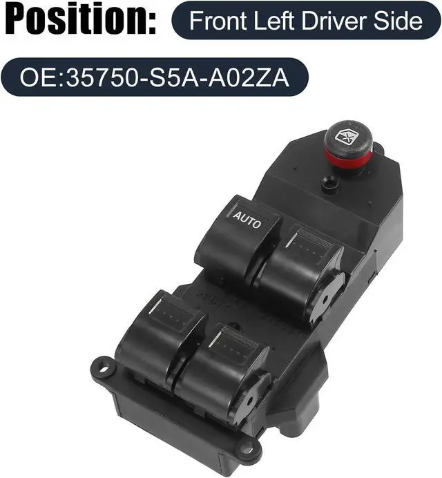 Alt view image 2 of 7 - 35750-S5A-A02ZA 35750-SAA-G12 Car Power Window Switch for Honda Civic 2001-2005 for Honda CR-V 2002-2006
