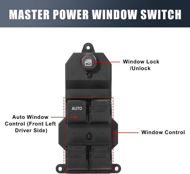 Alt view image 3 of 7 - 35750-S5A-A02ZA 35750-SAA-G12 Car Power Window Switch for Honda Civic 2001-2005 for Honda CR-V 2002-2006