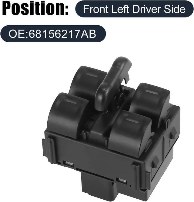 Alt view image 2 of 7 - 68156217AB Car Power Window Switch for Jeep Wrangler 4 Door Dash Mounted 2011-2016