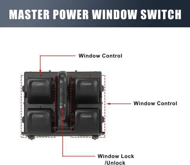 Alt view image 3 of 7 - 68156217AB Car Power Window Switch for Jeep Wrangler 4 Door Dash Mounted 2011-2016