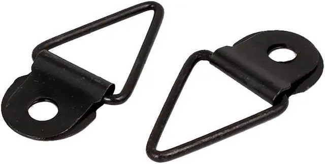 Alt view image 2 of 3 - Photo Frame Hanging Single Hole Triangle D-Ring Hanger Black 30mmx16mm 20pcs