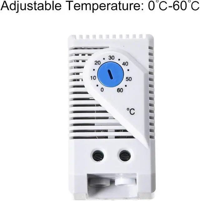 Alt view image 3 of 6 - Mechanical Thermostat, KTS011 0-60 Adjustable Compact Normally Open(N.O) Temperature Controller Switch