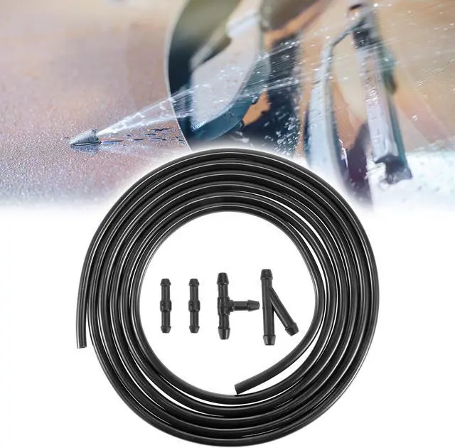 Alt view image 2 of 7 - Windshield Washer Jet Nozzle Hose Tube Kit 3 Meters Washer Fluid Hose and 4 Connectors for Universal Car SUV Pickup Auto Vehicles