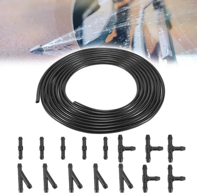 Alt view image 2 of 7 - Windshield Washer Jet Nozzle Hose Tube Kit 5 Meters Washer Fluid Hose and 15 Connectors for Universal Car SUV Pickup Auto Vehicles