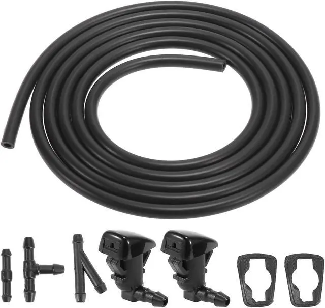 Main image of Front Windshield Washer Nozzles Kit with 2 Meters Windshield Washer Hose and 3 Connectors for Cadillac CTS 2008-2015 for Toyota Tacoma 1995-2004 25815793 85381-04030