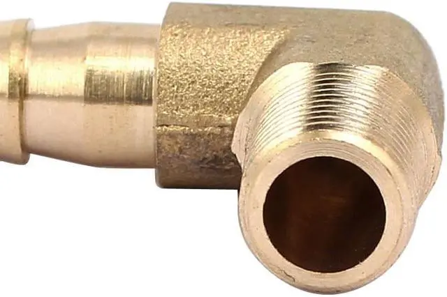 Alt view image 2 of 3 - 1/8BSP Male Thread 8mm Hose Barbed Fitting Right Angle Elbow Connector 2pcs