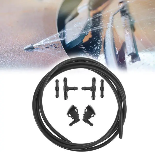 Alt view image 2 of 7 - 7pcs Front Windshield Washer Nozzles for Grand Cherokee for Saturn 2 Meters Windshield Washer Hose with 2pcs Connectors Replaces 55079049AA