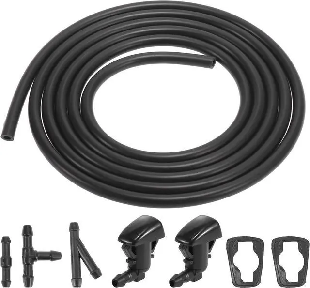 Main image of Front Windshield Washer Nozzles Kit with 2 Meters Windshield Washer Hose and 3 Connectors 15247800 for GMC Saturn Aura 2007-2010