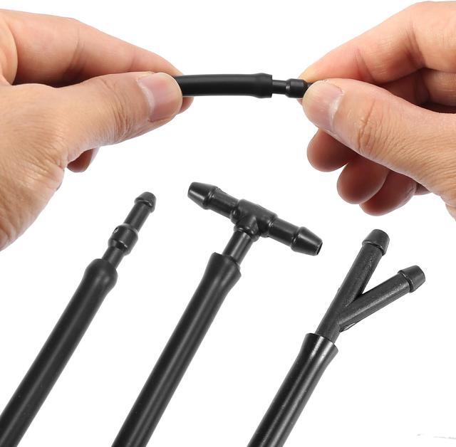 Alt view image 5 of 7 - Windshield Washer Jet Nozzle Hose Tube Kit 1 Meters Washer Fluid Hose and 4 Connectors for Universal Car SUV Pickup Auto Vehicles