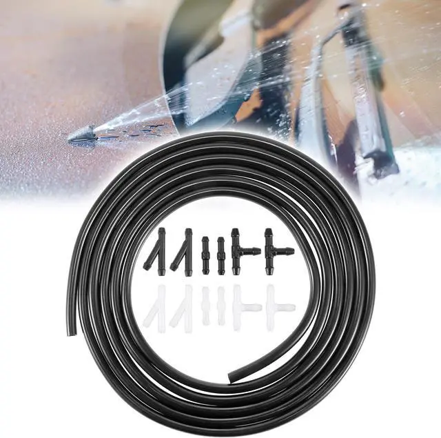 Alt view image 2 of 7 - Windshield Washer Jet Nozzle Hose Tube Kit 3 Meters Washer Fluid Hose and 12 Connectors for Universal Car SUV Pickup Auto Vehicles