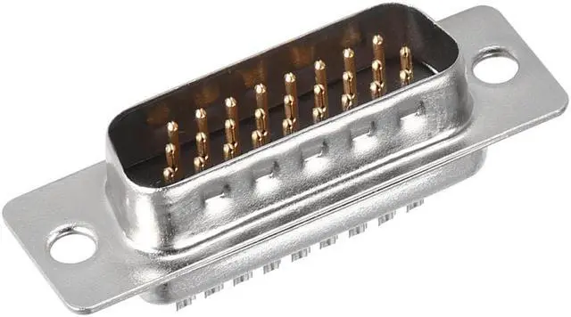 Alt view image 4 of 4 - D-sub Connector Male Plug 26-pin 3-row Port Terminal Breakout Solder Type for Mechanical Equipment CNC Computers Black Pack of 8