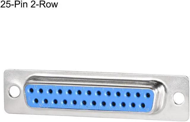 Alt view image 2 of 4 - D-sub Connector DB25 Female Socket 25-pin 2-row Port Terminal Breakout for Mechanical Equipment CNC Computers Blue Pack of 1