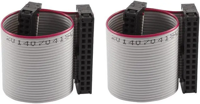 Main image of 2 Pcs 10cm IDC 26Pin Hard Drive Extension Wire Flat Ribbon Cable for Motherboard