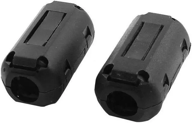 Alt view image 2 of 2 - Unique Bargains 6Pcs 9mm Dia USB Cable Noise Suppressor Magnet Ferrite Core Wire Clip Black