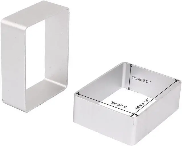 Alt view image 2 of 2 - Cookie Biscuit Baking Cake Rectangle Aluminum DIY Mold Mould Cutter 10pcs