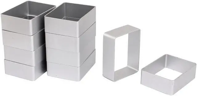 Main image of Cookie Biscuit Baking Cake Rectangle Aluminum DIY Mold Mould Cutter 10pcs