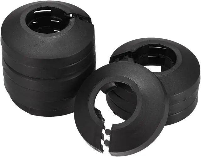 Alt view image 5 of 7 - Pipe Cover Decoration, 20mm PP Plastic Radiator Escutcheon Water Pipe Drain Line Cover Black 10pcs