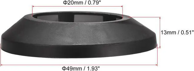 Alt view image 3 of 7 - Pipe Cover Decoration, 20mm PP Plastic Radiator Escutcheon Water Pipe Drain Line Cover Black 10pcs