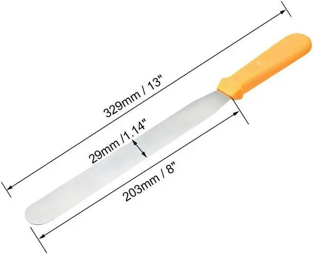 Alt view image 2 of 3 - Straight Icing Spatula Stainless Steel 8-inch Cake Decorating Frosting Spatulas