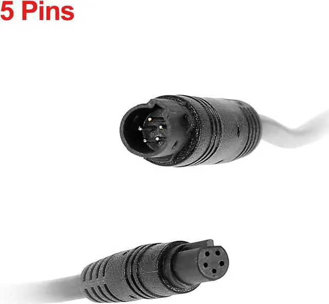 Alt view image 5 of 5 - 5 Pin 6.5ft 2m Backup Camera Extension Cable Dash Camera Cord Wires Car Rear View Camera