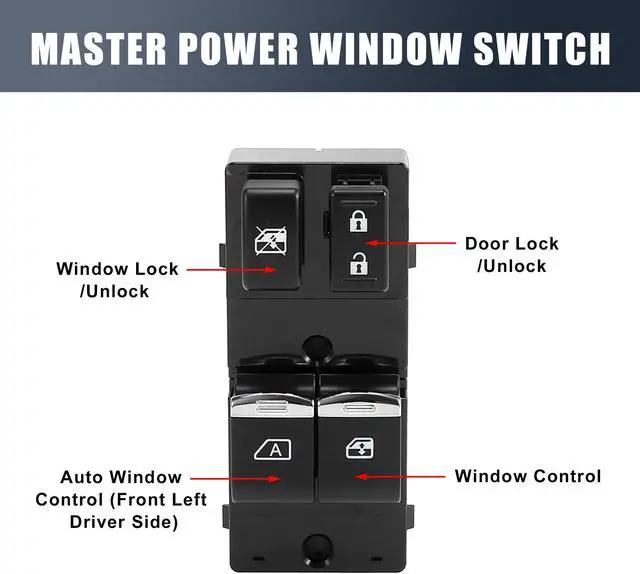 Alt view image 3 of 7 - Car Electric Power Master Window Switch Front Left Side 25401-ZP50A for Nissan Frontier 2007-2018