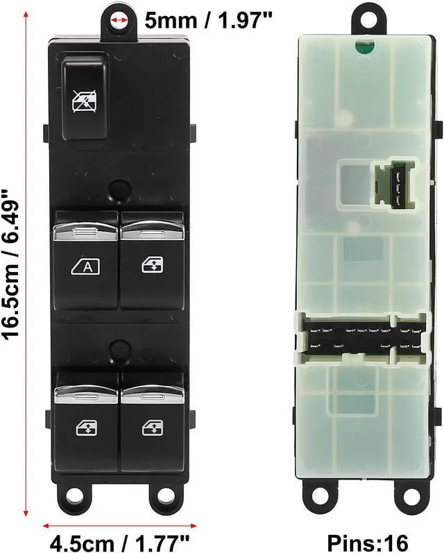 Alt view image 3 of 7 - Car Electric Power Master Window Switch Front Left Side 25401-4X00D for Nissan Qashqai 2007-2013