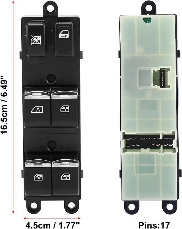 Alt view image 7 of 7 - Car Electric Power Master Window Control Switch Front Left Side 25401-2DR0C for Nissan Sentra 2007-2012