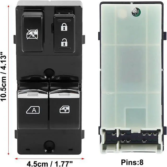 Alt view image 7 of 7 - Car Electric Power Master Window Switch Front Left Side 25401-ZP50A for Nissan Frontier 2007-2018