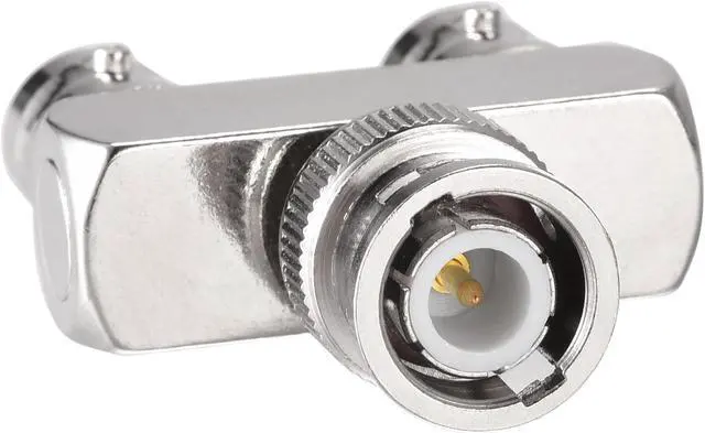 Alt view image 6 of 6 - BNC Y Splitter 1 Male Jack to 2 Female Adapter 3 Way RF Coaxial Connector for CCTV Camera, 4pcs