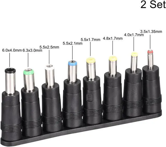 Alt view image 2 of 5 - DC Power Adapter Kit 16pcs 5.5 x 2.1mm Jack Converter Barrel Connector, 2 Sets