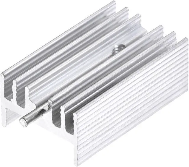 Main image of 25mm x 15mm x 10mm TO-220 Aluminum Heatsink for Cooling MOSFET Transistor Diodes with a Support Pin 10pcs