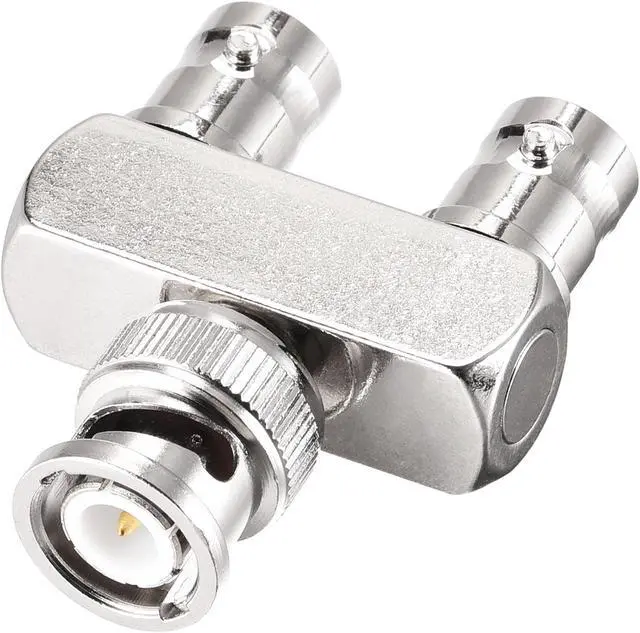 Alt view image 3 of 6 - BNC Y Splitter 1 Male Jack to 2 Female Adapter 3 Way RF Coaxial Connector for CCTV Camera, 4pcs